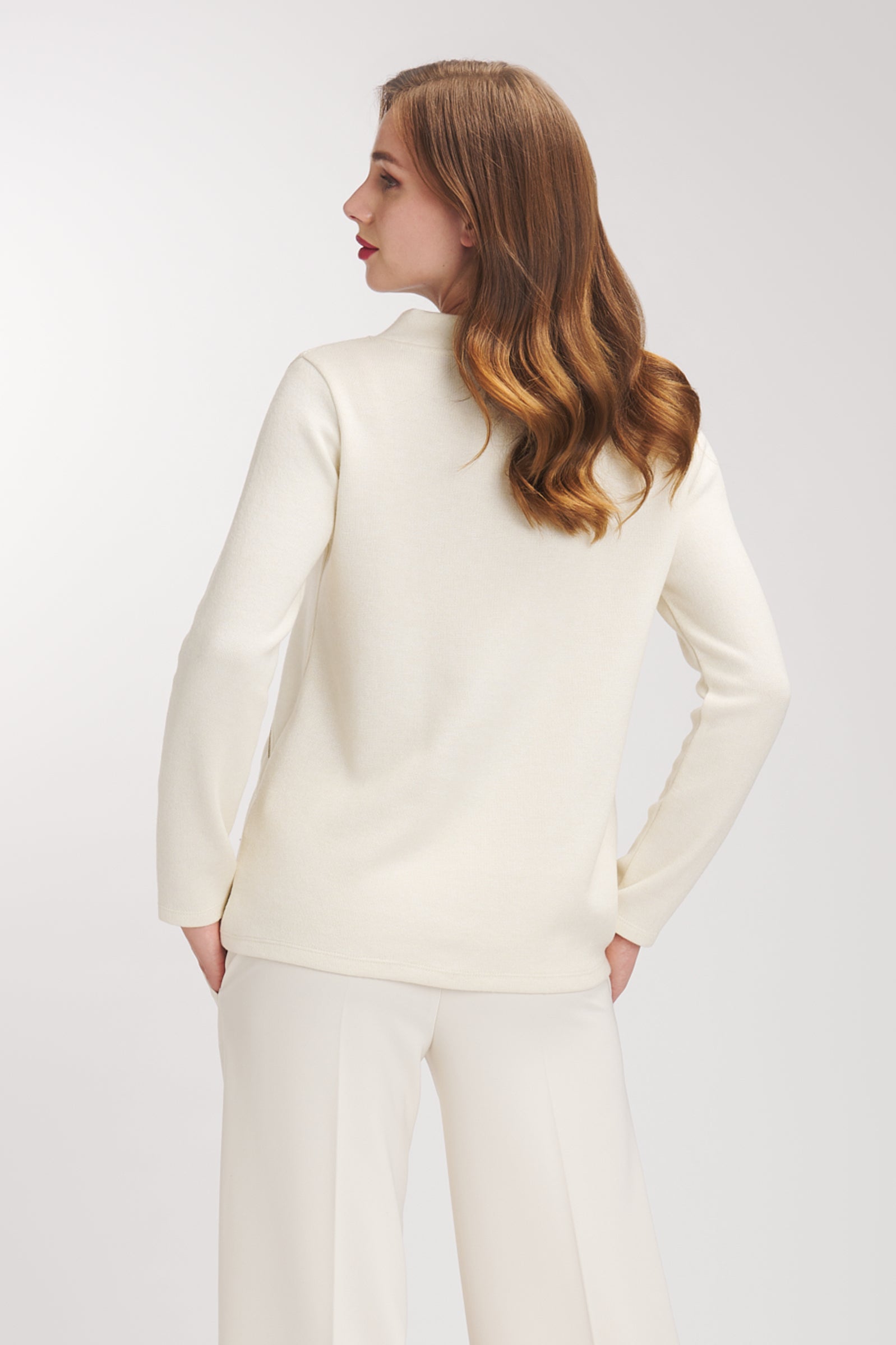 Suéter cierres blanco