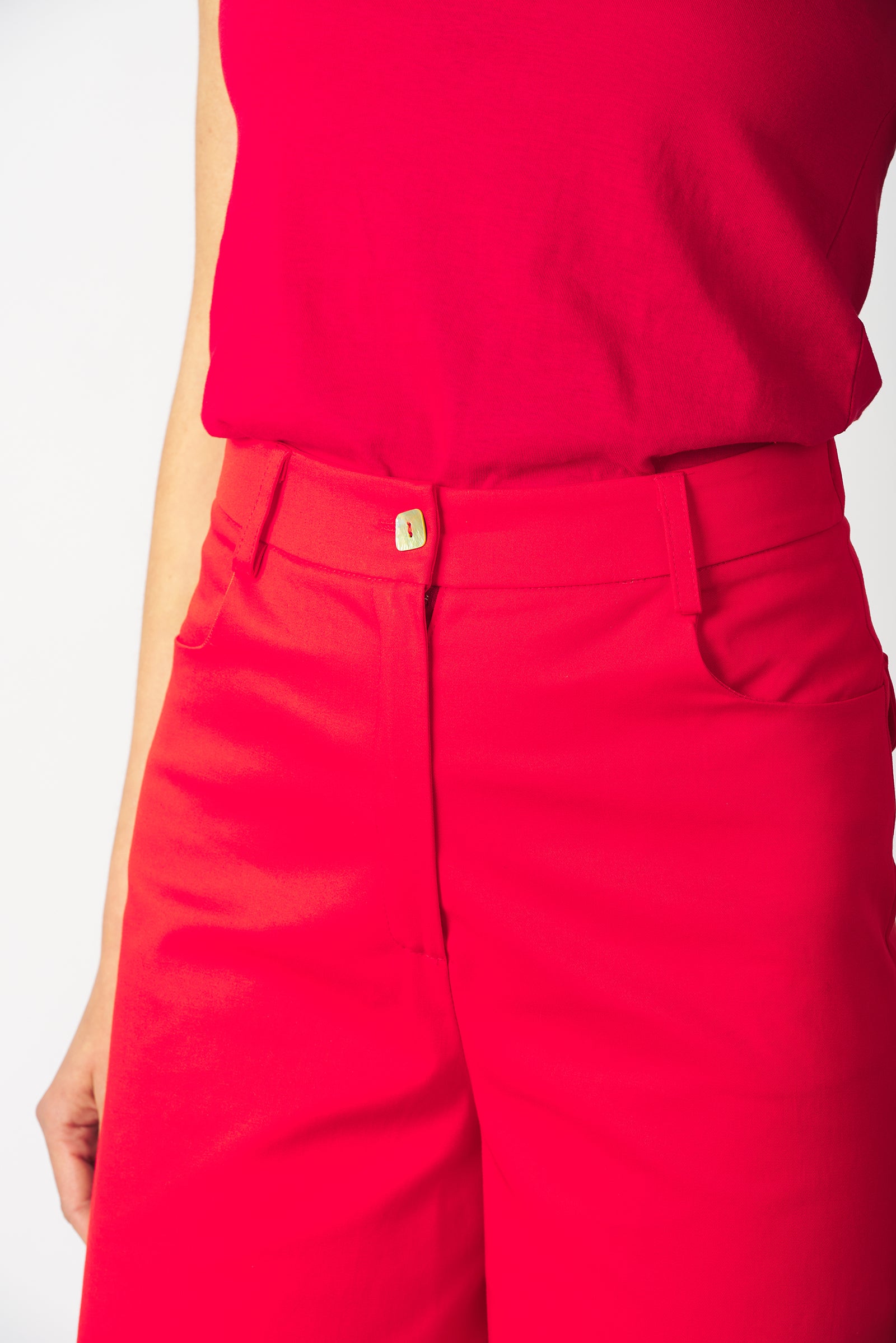 Pantalón culotte rojo